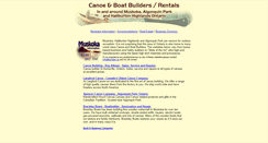 Desktop Screenshot of canoes-boats-builders.muskoka-ontario.com