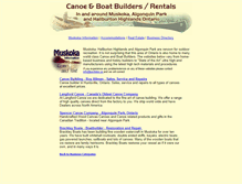 Tablet Screenshot of canoes-boats-builders.muskoka-ontario.com